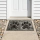 thumbnail image 4 of Felpudo rústico con huella de perro | Felpudo absorbente y antideslizante para interior y exterior | Alfombra lavable para puerta de entrada, cocina y entrada | Poliéster gris de 40 x 60 cm, 4 of 8