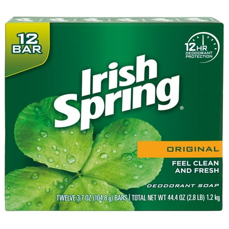 Irish Spring Original, Deodorant Bar Soap, 3.7 Ounce, 12 Bar (Best Antibacterial Soap For Body Odor)