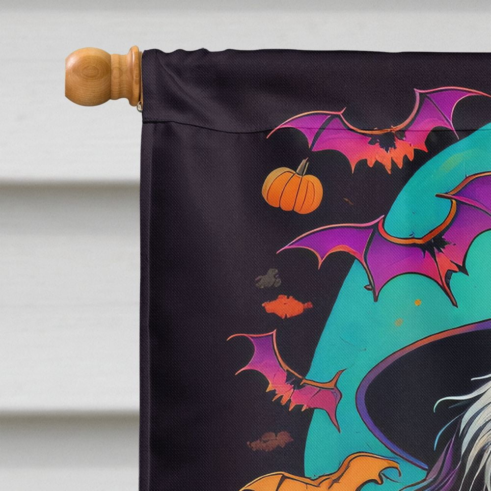 Halloween Havanese Dog House Flag 28x40IN Double-Sided Polyester Decorative Sleeve Pole Flag for Outdoor Home Garden