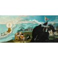 thumbnail image 2 of Fontainebleau School 24x13 Black Ornate Framed Double Matted Museum Art Print Titled: Allegory of Summer with Gods&nbsp;On the Mount Olympe (circa 1600), 2 of 5