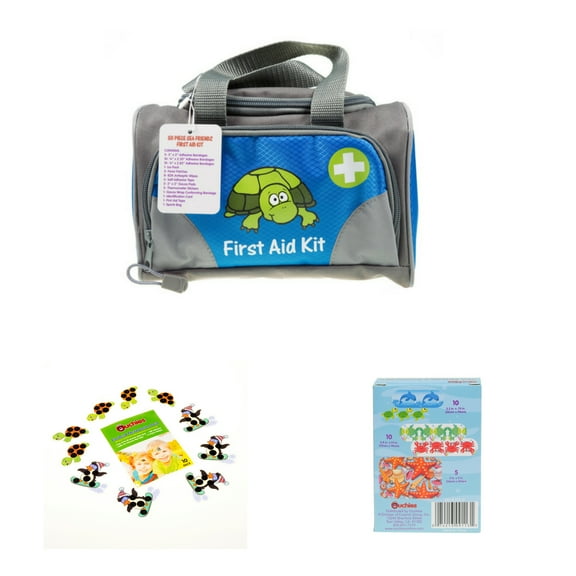 Sea Friendz First Aid Kits and Bandages for Kids Combo Pack