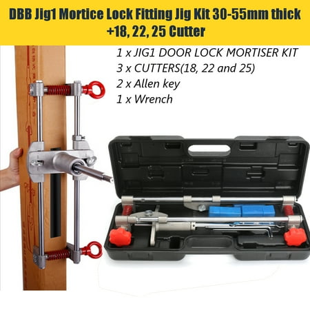Lock For Jig Dbb Jig1 Door Lock Mortiser Kit 3 Cutters 18 22