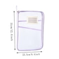 thumbnail image 3 of Mesh Zipper File Bag with Handle Transparent Storage Tote Portable Organizer Pouch for Office Document Supplies, 3 of 5