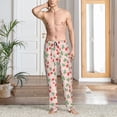 thumbnail image 4 of Bingfone Strawberry And Flowers Mens All Over Print Sleep Pajama Pants-XX-Large, 4 of 5