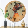 thumbnail image 2 of Designart 'Portrait of African American Woman With Turban II' Modern Wood Wall Clock, 2 of 5