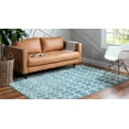thumbnail image 3 of Rugs.com Lattice Trellis Collection Rug – 10' x 14' Blue Low-Pile Rug Perfect For Living Rooms, Large Dining Rooms, Open Floorplans, 3 of 9