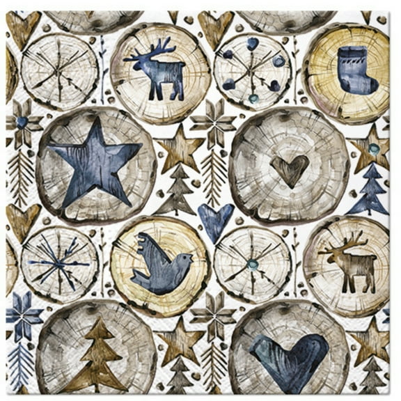 Keep Unique Premium Christmas Decorative Decoupage Paper Napkins, Assorted Color, 20 Ct