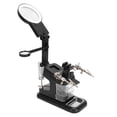 thumbnail image 1 of Desktop Magnifying Glass, Comfortable Functional Plastic LED Hands Free Magnifier High Definition  For Industrial Application For Engineer Black,White, 1 of 8