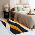 thumbnail image 3 of Geometric Washable Entryway Rug - 3x5 Area Rugs, Abstract Yellow Black and White Front Door Mat Indoor Entrance, Modern Geometry Non Skid Soft Low Pile Stain Resistant Throw Rugs for Kitchen Bedroom, 3 of 7