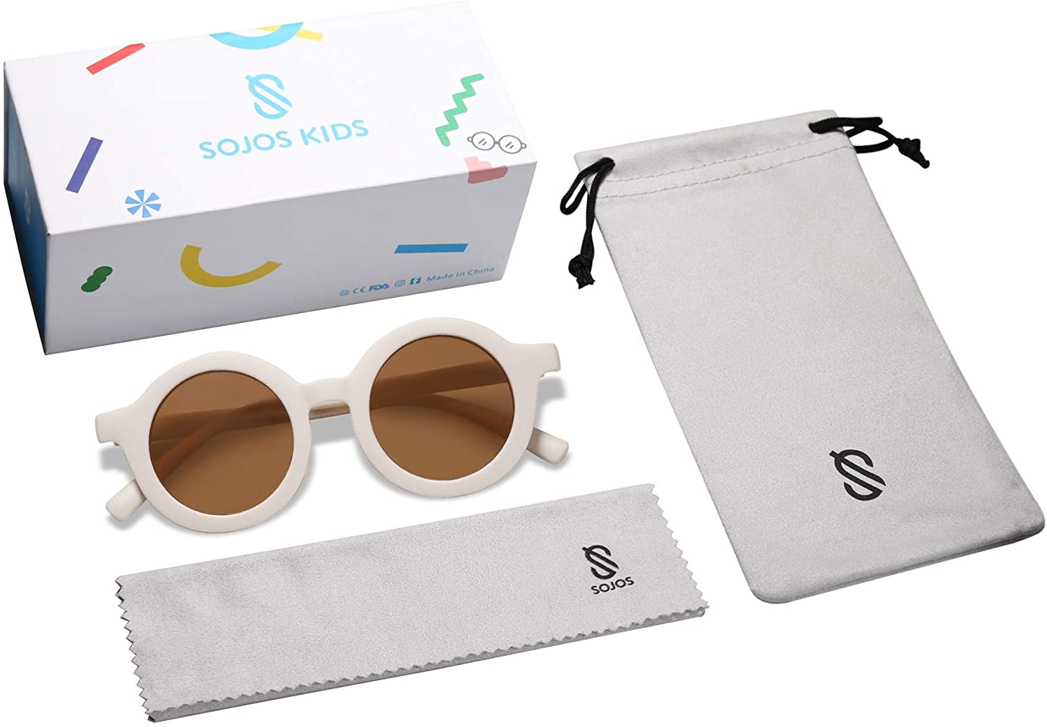 SOJOS Cute Round sunglasses for kids Girls Boys UV400 Protection De Sol Gafas 