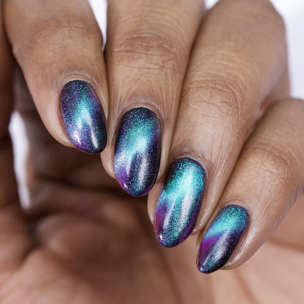 Whats Up Nails - Recharge Collection 6 Polishes +Magnet (Polar Light Show, Under Sea Rendezvous, Temperamental Iris, Zoning Out, Fairy Veil, Vanilla Peach) 12 Free Cruelty Free Vegan