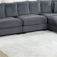 thumbnail image 3 of Living Room Furniture: Dark Gray Corduroy Armchair Without Arms, Cushion, Wood Contemporary Style Armless Chair With Soft Cushion And Legs, 3 of 5