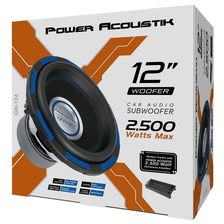2 pack) Power Acoustik Gothic Series GW-124 Premium 12