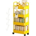 thumbnail image 1 of LAICAIW Storage Rack On Wheels, Rolling Storage Trolley, 3/4 Tier Kitchen Storage Utility Cart, Cart On Wheels, Rolling Storage Cart, Mobile Rolling Trolley On Wheels, Multifunctional Storage Organi, 1 of 7