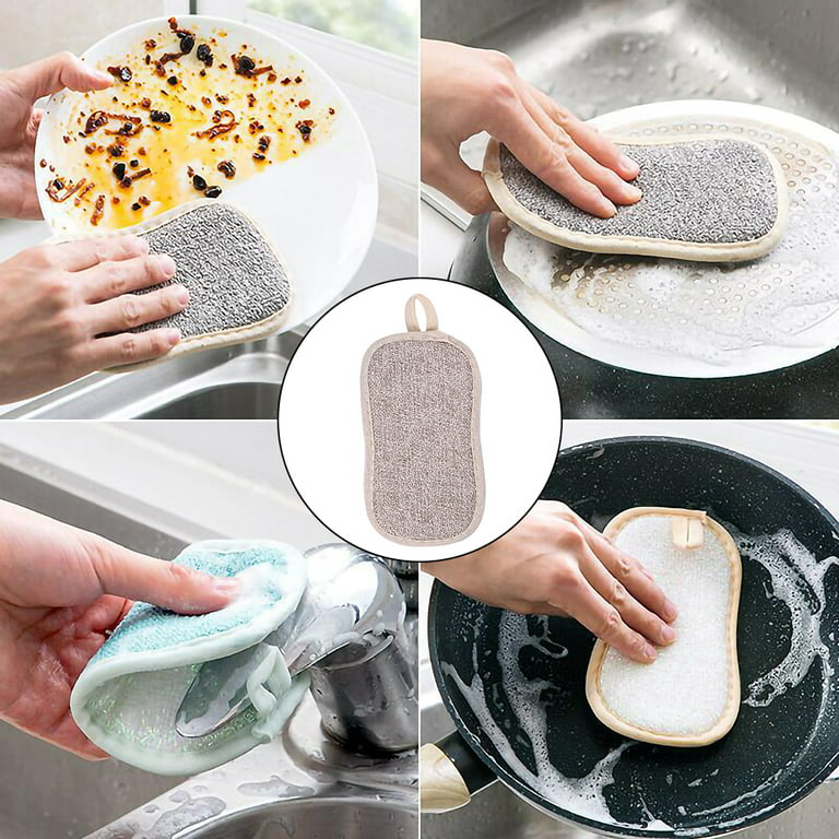 Individually Wrapped Sponges, Kitchen Dishwashing Sponge Bulk, Non Scratch Dishes Scouring Pad Dishcloth, Odor-Free Sponge Wipes for Household