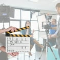 thumbnail image 3 of Spirastell Scene Clapper,Movie Tv Cut Tv Cut SceneErase Film With Stick White Slate With Stick Scene Clapper Slate Huiop FilmFilm Clapd Movie, 3 of 6
