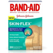 BAND-AID Skin-Flex Adhesive Bandages, Assorted Sizes 20 ea (Pack of 6)
