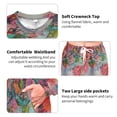 thumbnail image 5 of YAZAOO Women Slim Pajamas Loose Style Female Fashion White Cat Surrounded by Flowers Pattern Sleepwear, 5 of 6