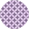thumbnail image 1 of Ahgly Tapis Rond Lavable en Machine Intérieur Transitionnel Fleur Violette, 7 Pieds Rond, 1 of 7
