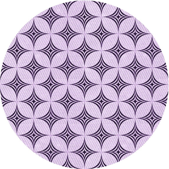 Ahgly Company Machine Washable Indoor Square Transitional Purple Flower Purple Area Rugs, 3' Square