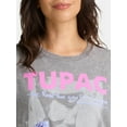 thumbnail image 4 of Tupac Women's Graphic Tee with Short Sleeves, Sizes XXS-XXL, 4 of 5
