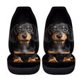 thumbnail image 4 of POLERO Dachshund Pattern Polyester Vehicle Seat Covers Breathable, Soft Front Seat Cover for Women, 2 Pcs Car Seat Covers, 4 of 8