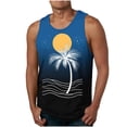 thumbnail image 1 of Tanques para Hombre para la Moda de Verano Casual Solto Chaleco Impresión Deportivo Cuello Redondo Tanque, Poliéster de Algodón, 1 of 3