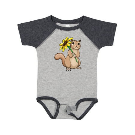 

Inktastic Cute Chipmunk with Sunflower Gift Baby Boy or Baby Girl Bodysuit