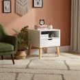 thumbnail image 2 of AC Pacific Jeff End Table with Drawer, White, 2 of 9