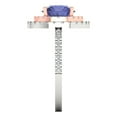 thumbnail image 3 of Clara Pucci 14K White/Rose Gold 2.6ct Tanzanite Halo Ring for Women, 3 of 8