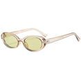 thumbnail image 2 of Gafas de sol Laurinny ovaladas estilo vintage años 90 para mujer con lentes amarillos, 2 of 8