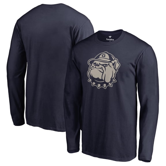 Men's Navy Georgetown Hoyas Primary Team Logo Long Sleeve T-Shirt