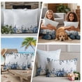 thumbnail image 5 of Blue White Pumpkin Outdoor Waterproof Pillow Covers, Fall Thanksgiving Eucalyptus Coastal Decorative Rectangle Throw Pillowcase Sofa Cushion Sham for Patio/Couch/Chair, 20"x12" 2 Pack, 5 of 8