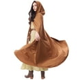 thumbnail image 4 of Robe Décontractée pour Femmes Élégante Broderie Robe Maxi Fluide avec Cape Halloween Minimaliste Confortable Tenue de Fête, 4 of 8