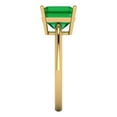 thumbnail image 3 of Solitaire Engagement Ring for Women - 2.5ct Simulated Emerald in 14K Yellow Gold Promise Ring, 3 of 6