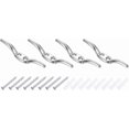 thumbnail image 1 of uxcell 4Pcs 65x10mm Blind Cord Cleats, Blind String Safety Rope Zinc Alloy Holder, Window Cord Hooks with Screws for Curtains Sun Shades Ropes, Silver, 1 of 6