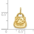 thumbnail image 2 of 14k Yellow Gold Solid 3D Purse Charm Pendant, 2 of 2
