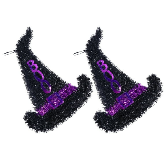 Wall Hangings, 2PCS Hanging Ornament Witch Hat Wall Decoration Party Supplies for Halloween