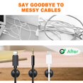 thumbnail image 1 of Soporte de Cable de Escritorio Bewildely PVC Color Negro, 1 of 6