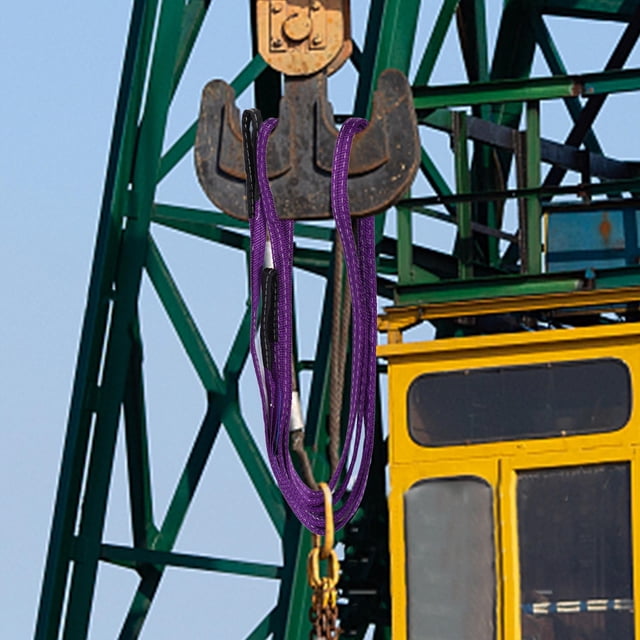HOOWIFFY Heavy Duty Securing Straps Lifting Sling Purple 1Set for Workers