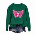 thumbnail image 2 of Craaazy Sweatshirts For Women Breast Cancer Awareness Sweatshirts Ribbon Print Casual Long Sleeve Shirts Gifts For Women, 2 of 5