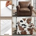 thumbnail image 6 of Chririnla Cow Print Arm Chair Covers 2 Piece Sofa Chair Cover Brushed Chair Slipcovers with Stretch for Living Room, 6 of 8