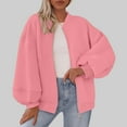 thumbnail image 2 of RQYYD Womens Fall Fashion Oversized Zip Up Sweatshirt Jackets Casual Long Sleeve Bomber Outerwear Winter Outfits, 2 of 6