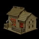 thumbnail image 3 of Alcancía miniatura, caja para guardar monedas, hucha, modelo de casa, decoración del hogar (puerta triangular), 3 of 10