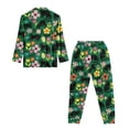 thumbnail image 6 of DISNIMO Cat Flower Printed Pajama Set for Women 2 Piece Pj Set Long Sleeve Lounge Set Casual Button Down Sleepwear Nightwear with Long Pants, Halloween Decor, 6 of 7