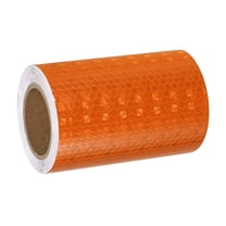 Uxcell Reflective Tape, Self-Adhesive Trailer Reflector Tape Warning Safety Sticker High Visibility Night Reflector Orange 4 Inch x 16 Feet
