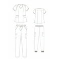 thumbnail image 3 of Beverly Hills Uniforms Women’s Stretch Yoga Jogger Scrub Set Top with Pants - Stretch V-Neck Scrub Top & Jogger Pant With 8 Pockets, 3 of 3
