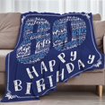 thumbnail image 5 of 80th Birthday Gifts for Men, Happy 80th Birthday Gift Blanket,Blankets, Best Gifts for 80th Birthday Decorations, 80 Years Old Birthday Gift for Husband Grandfather Best Friends, Navy(30"x40"), 5 of 7