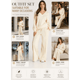 thumbnail image 5 of DOKOTOO Sweatsuits for Women 2 Piece Outfits Oversized Casual V Neck Sweatshirt with Wide Leg Sweatpants Tracksuit Jogger Set, 5 of 11