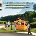 thumbnail image 6 of Ktaxon Wooden Outdoor Playhouse Lemonade Stand w/ Split Door, Pretend BBQ Grill Set, 50pcs Accessories, Ages 3-8, Light Brown, 6 of 9